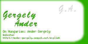 gergely ander business card